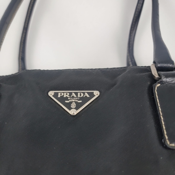 Vintage Prada TESSUTO Nylon Black Tote Shoulder Bag - Picture 4 of 16